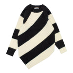 TO be too maglia asimmetrica bicolore girocollo Nero/panna per Bambina TFBF24A600 NERO/PANNA TO be too 