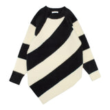 TO be too maglia asimmetrica bicolore girocollo Nero/panna per Bambina TFBF24A600 NERO/PANNA TO be too 