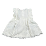 Juliana Abito tinta unita con Ricami Bianco per Neonata 25144 BIANCO JULIANA 