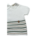 Wedoble Pagliaccetto Mezza Manica Tinta Unita per Neonato V2507305R PANNA WEDOBLE 