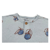 Play Up T-Shirt Girocollo Tinta Unita con Stampe per Neonato PA011AQ11054N AZZURRO PLAY UP 