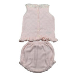 Juliana Completo 2 Pezzi Maglia-Culotte Tinta Unita per Neonata 25075 ROSA JULIANA 