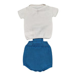 Mac Ilusio'N Completo 2 Pezzi Maglia Mezza Manica-Salopettes per Neonato 9647 BIANCO/BLU MAC ILUSIO'N 