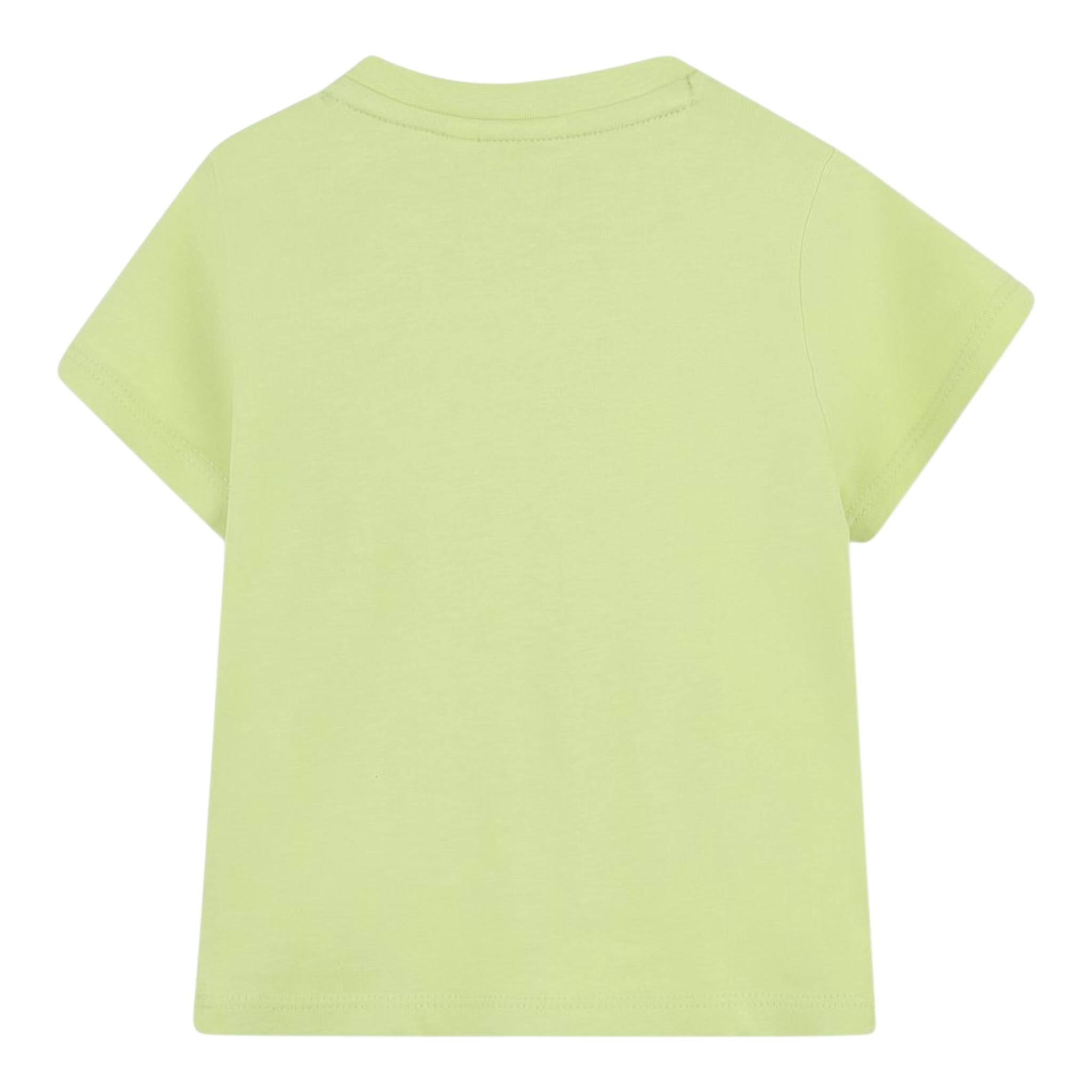 Boss T-Shirt Girocollo Tinta Unita con Logo per Neonato J52113 VERDE BOSS 