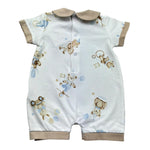 Le Bebe Pagliaccetto Mezza Manica Tinta Unita con Stampe per Neonato LBB5289 BIANCO LE BEBE 