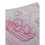 Nancy Baby Accappatoio Tinta Unita con Stampa per Neonata 1957 ROSA NANCY BABY 