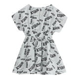 Iceberg Abito Tinta Unita Mezza Manica Logato per Bambina VSICE5160J BIANCO ICEBERG 