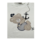 J.O. Milano T-Shirt Girocollo Tinta Unita con Stampa per Neonato 576B3 PANNA J.O. MILANO 