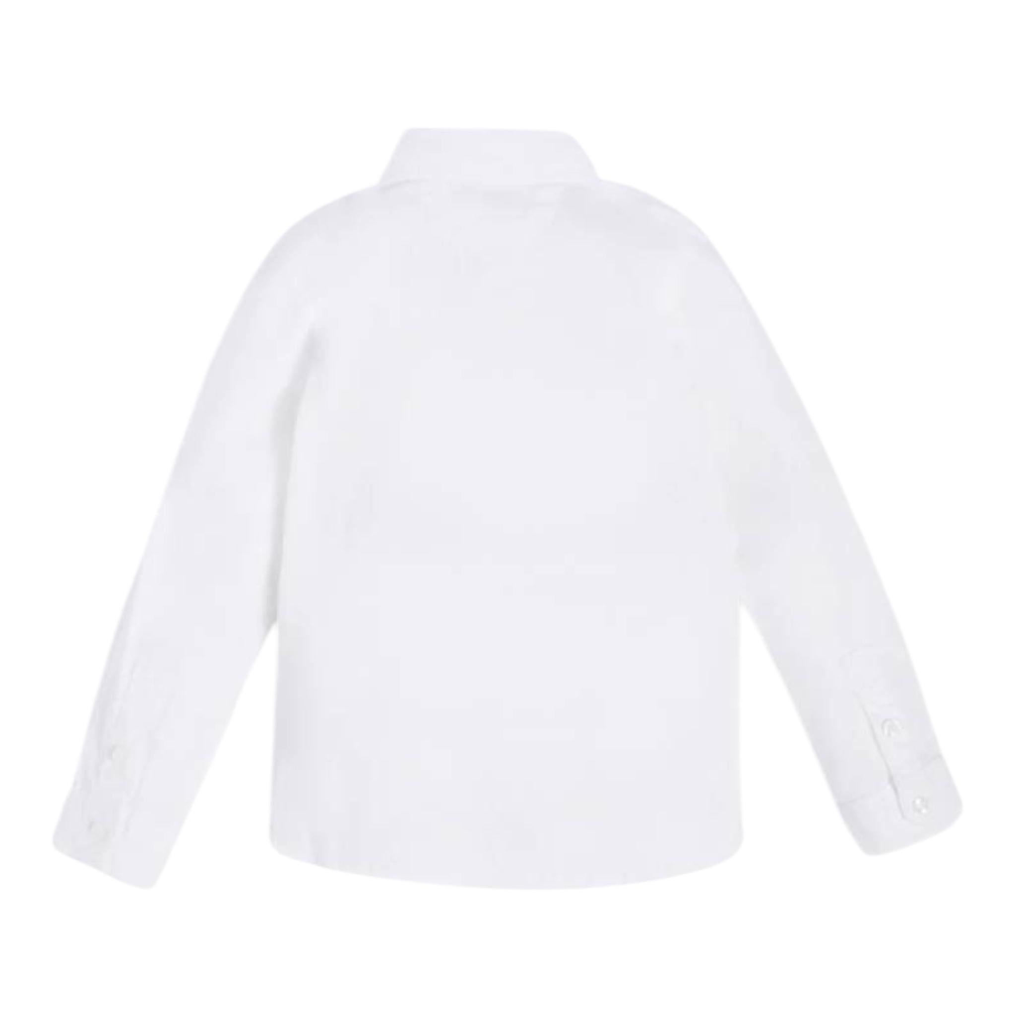 Guess Camicia Tinta Unita con Logo per Neonato N81H09WE5W0 BIANCO GUESS 