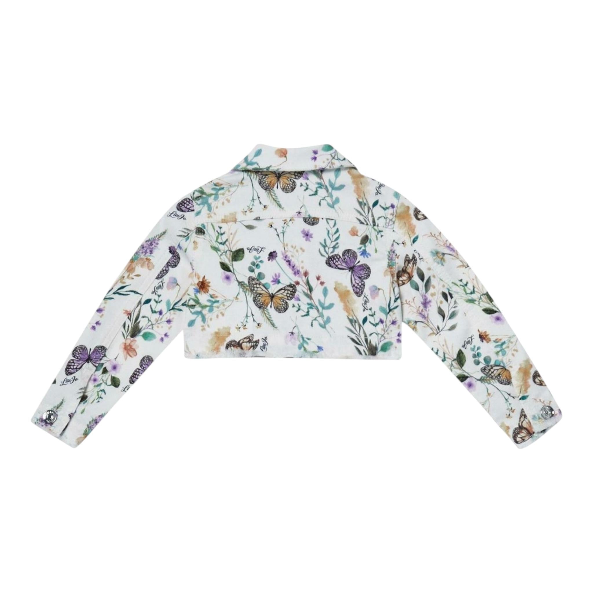 Liu Jo Giubbino Tinta Unita Stampa Fantasia Floreale per Bambina KA5059 BIANCO LIU JO 