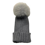 BABY LORD cappello tinta unita con pon pon Grigio per Bambina 628 GRIGIO BABY LORD 