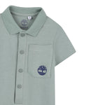 Timberland Pagliaccetto Mezza Manica con Cappello per Neonato T60396 VERDE TIMBERLAND 