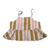Kaos Top Tricolore con Fantasia A Righe per Bambina KA131 BEIGE KAOS 