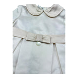 Le Bebe Abito Mezza Manica Tinta Unita con Profili In Contrasto per Neonata LBG1042 AVORIO LE BEBE 