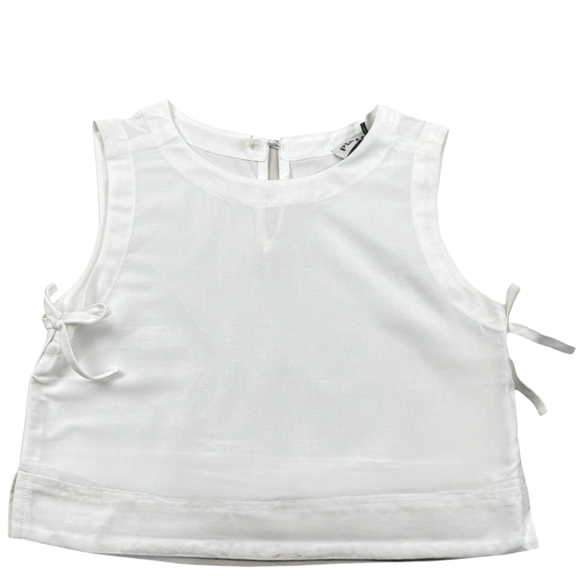 Please Top Giromanica Tinta Unita per Bambina CC89300G72X BIANCO PLEASE 