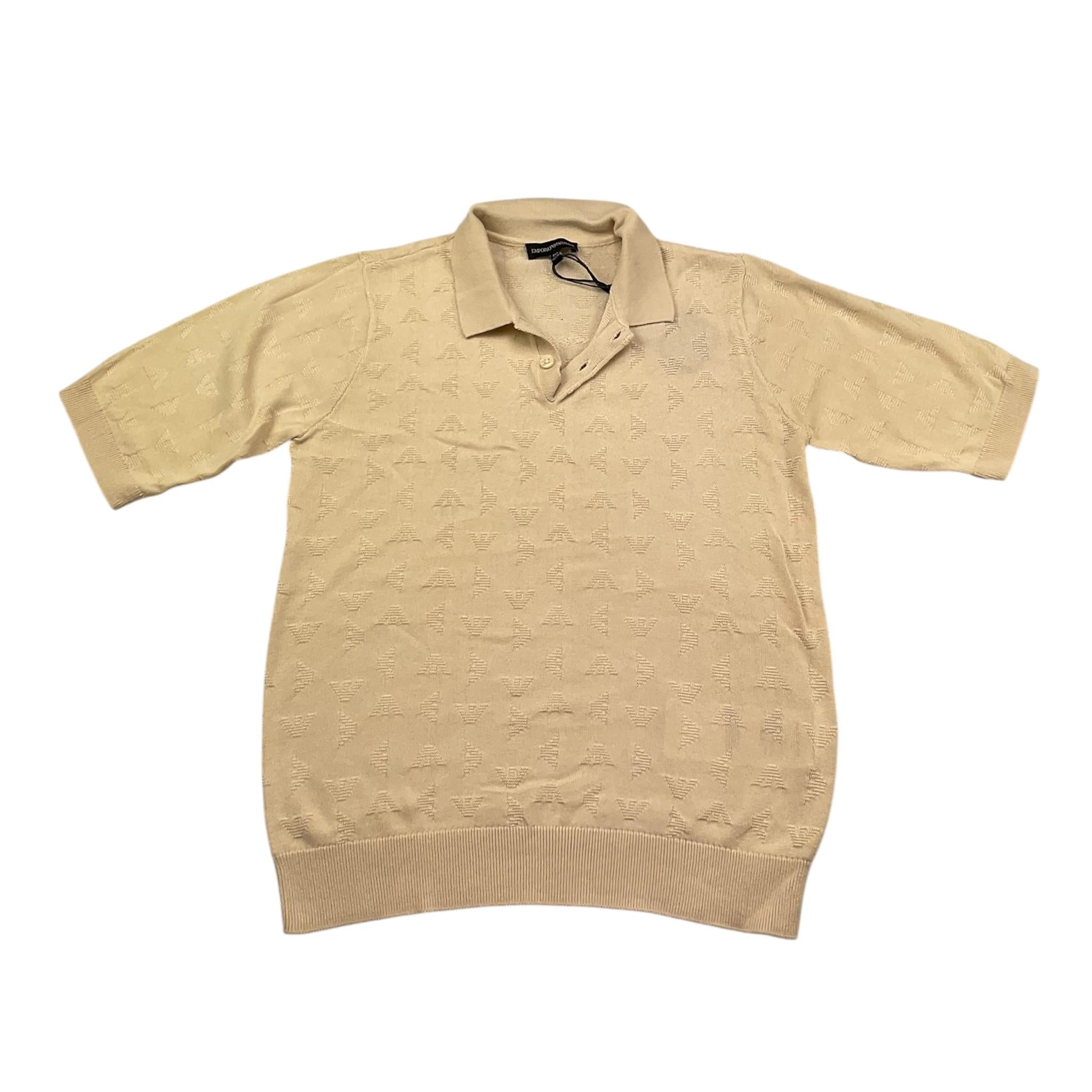 Emporio Armani Polo In Maglia Mezza Manica Tinta Unita per Bambino EB000287 SABBIA EMPORIO ARMANI 