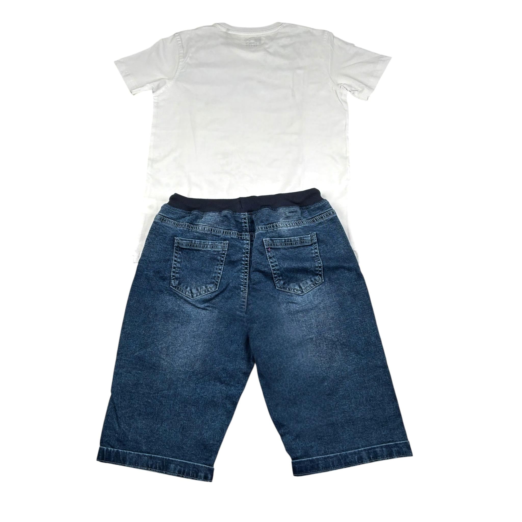 Janice Completo 2 Pezzi T-Shirt-Bermuda Bianco per Bambino 125102105 BIANCO JANICE 