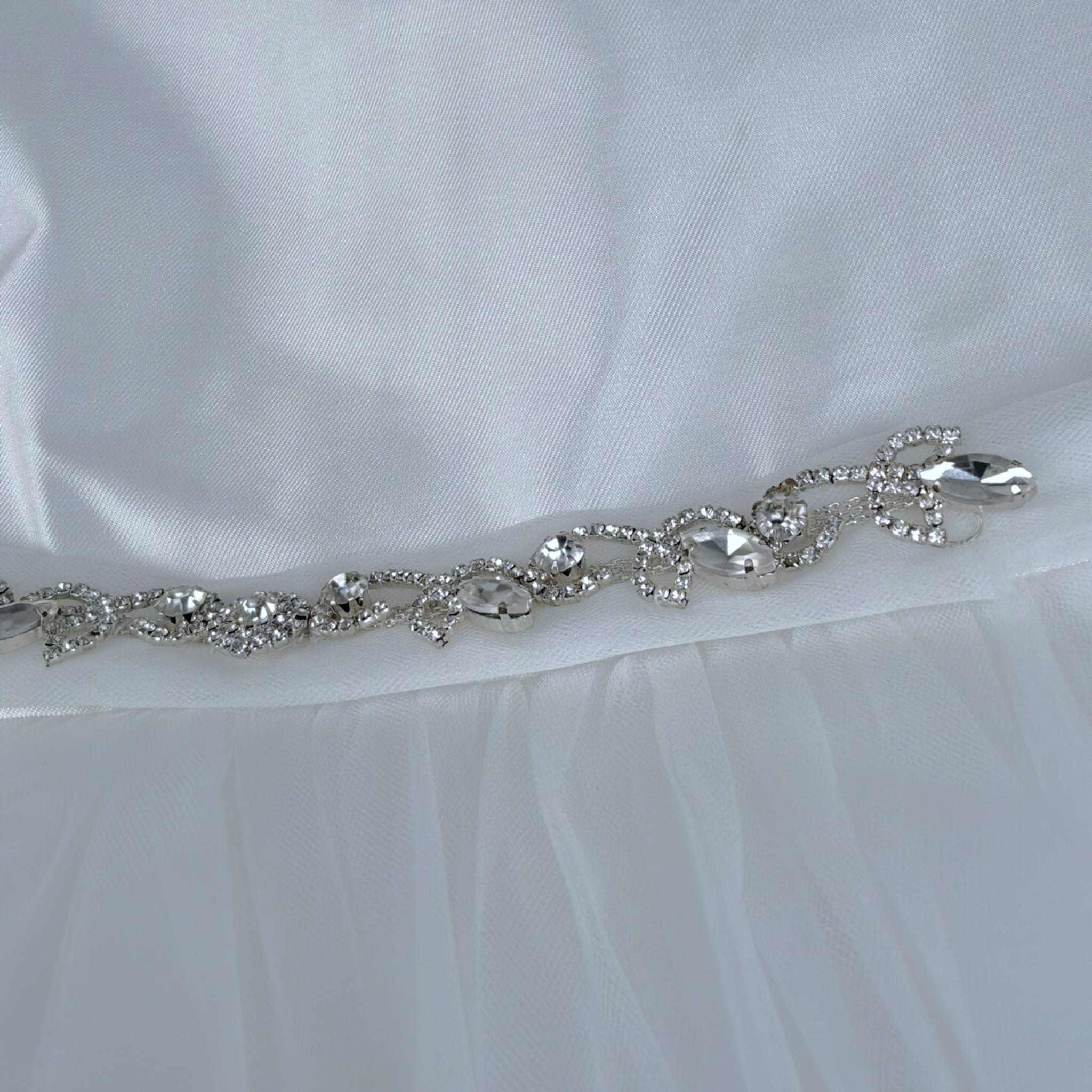 Bella Brilli Abito Cerimonia Tinta Unita con Tulle per Bambina 22 BIANCO BELLA BRILLI 