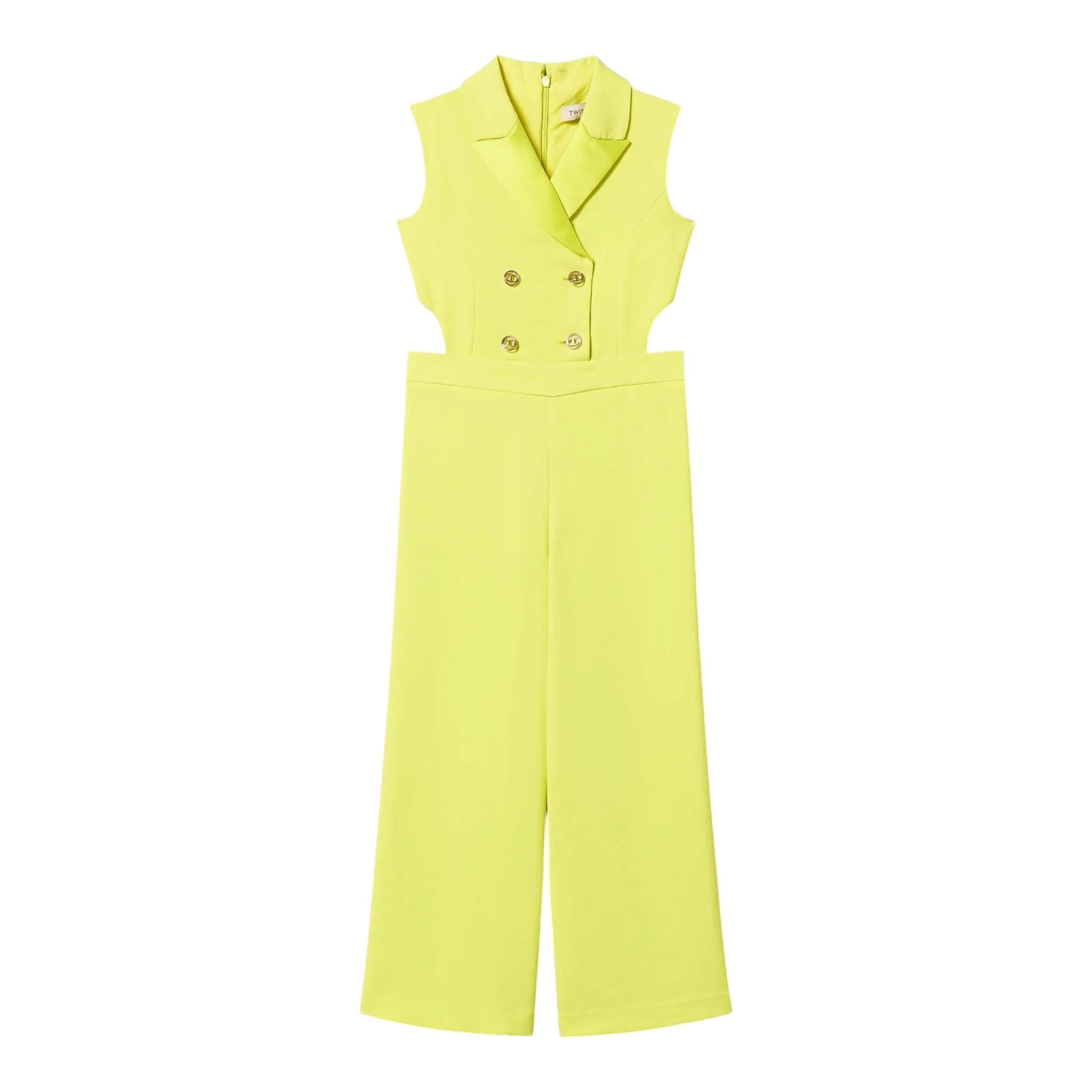 Twinset Tuta Tinta Unita Giromanica per Bambina 251GJ2QN4XX GIALLO TWINSET 