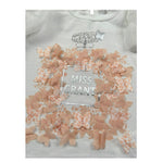 Miss Grant T-Shirt Girocollo Tinta Unita con Stampa In Contrasto per Neonata MG1336X BIANCO MISS GRANT 