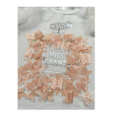 Miss Grant T-Shirt Girocollo Tinta Unita con Stampa In Contrasto per Neonata MG1336X BIANCO MISS GRANT 