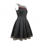 Monnalisa Abito Cerimonia Giromanica con Fantasia per Bambina 418906 NERO MONNALISA 