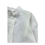 Le Bebe Camicia Manica Lunga Tinta Unita Collo Coreano per Neonato LBB5322 BIANCO LE BEBE 
