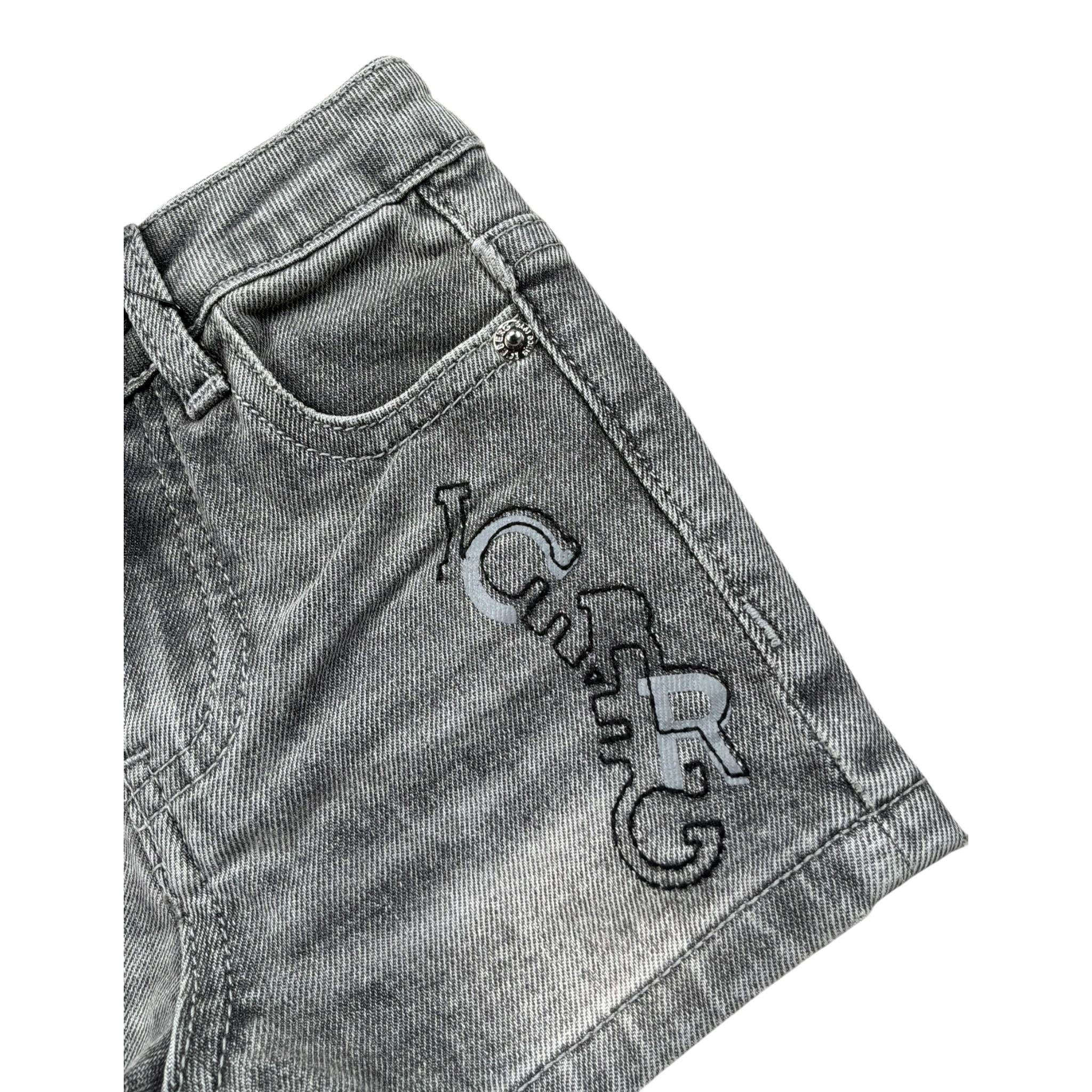 Iceberg Bermuda Tinta Unita In Denim con Girovita Regolabile per Neonato BMICE5108BXX GRIGIO ICEBERG 