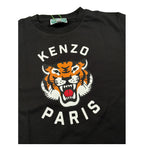 Kenzo T-Shirt Girocollo Tinta Unita con Stampe per Neonata K61137NX NERO KENZO 