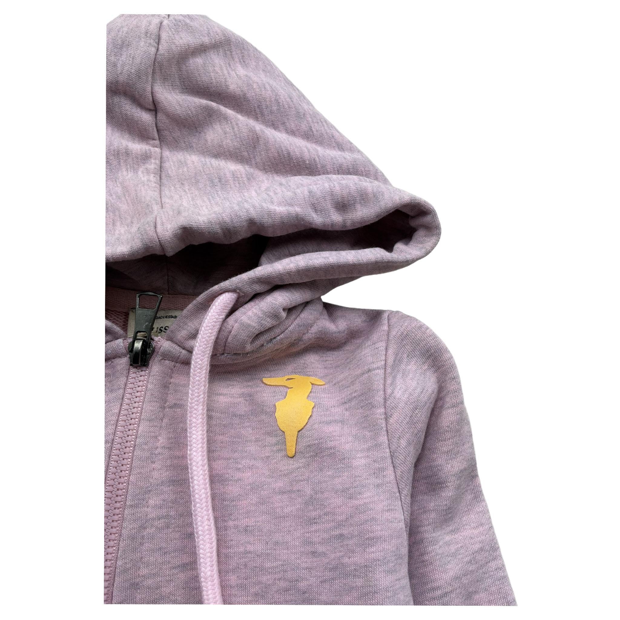 Trussardi Felpa con Zip E Cappuccio Tinta Unita per Neonata TIP26137FE ROSA TRUSSARDI 