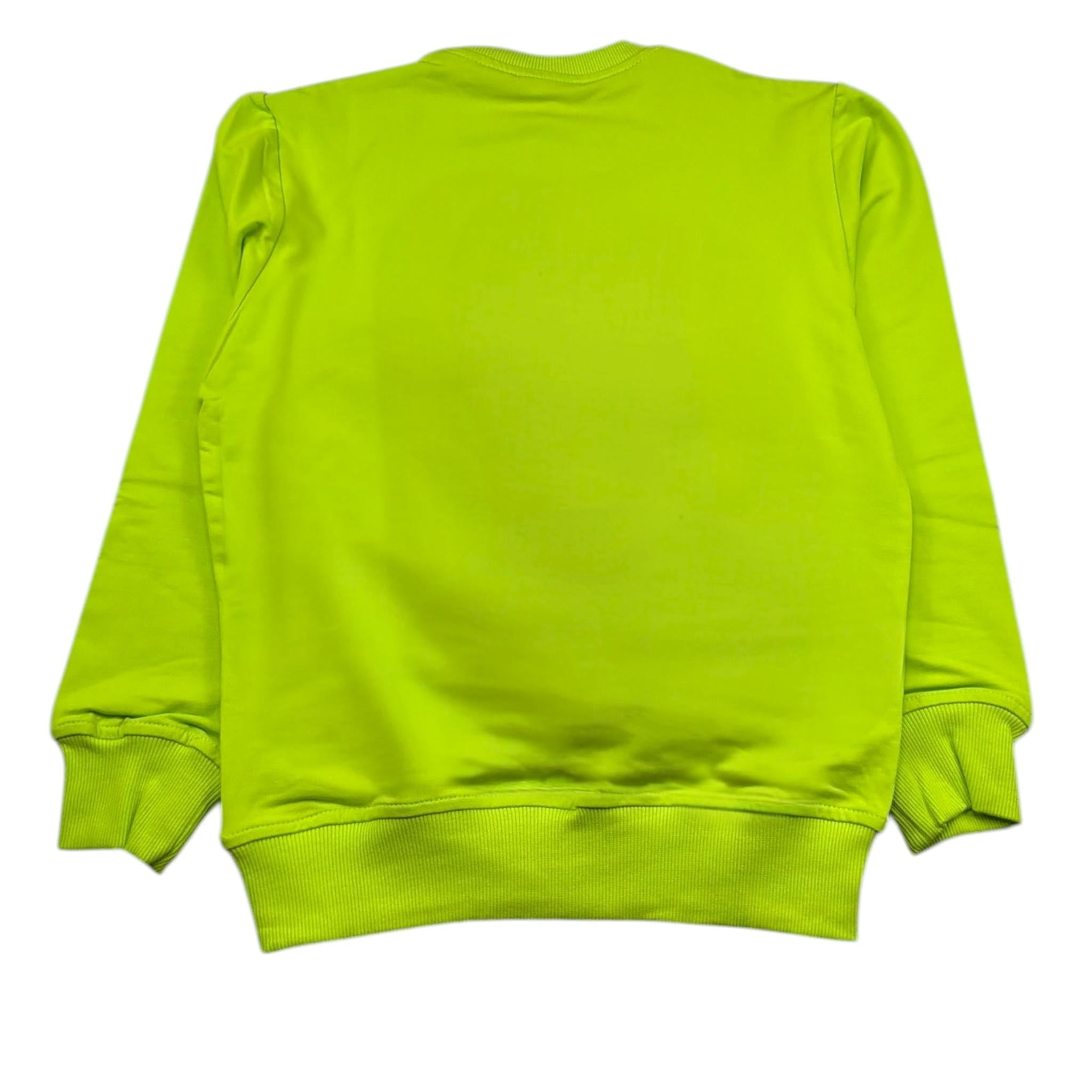 Zu+Elements Felpa Girocollo Tinta Unita con Stampa per Bambino ZU1607 VERDE ZU+ELEMENTS 