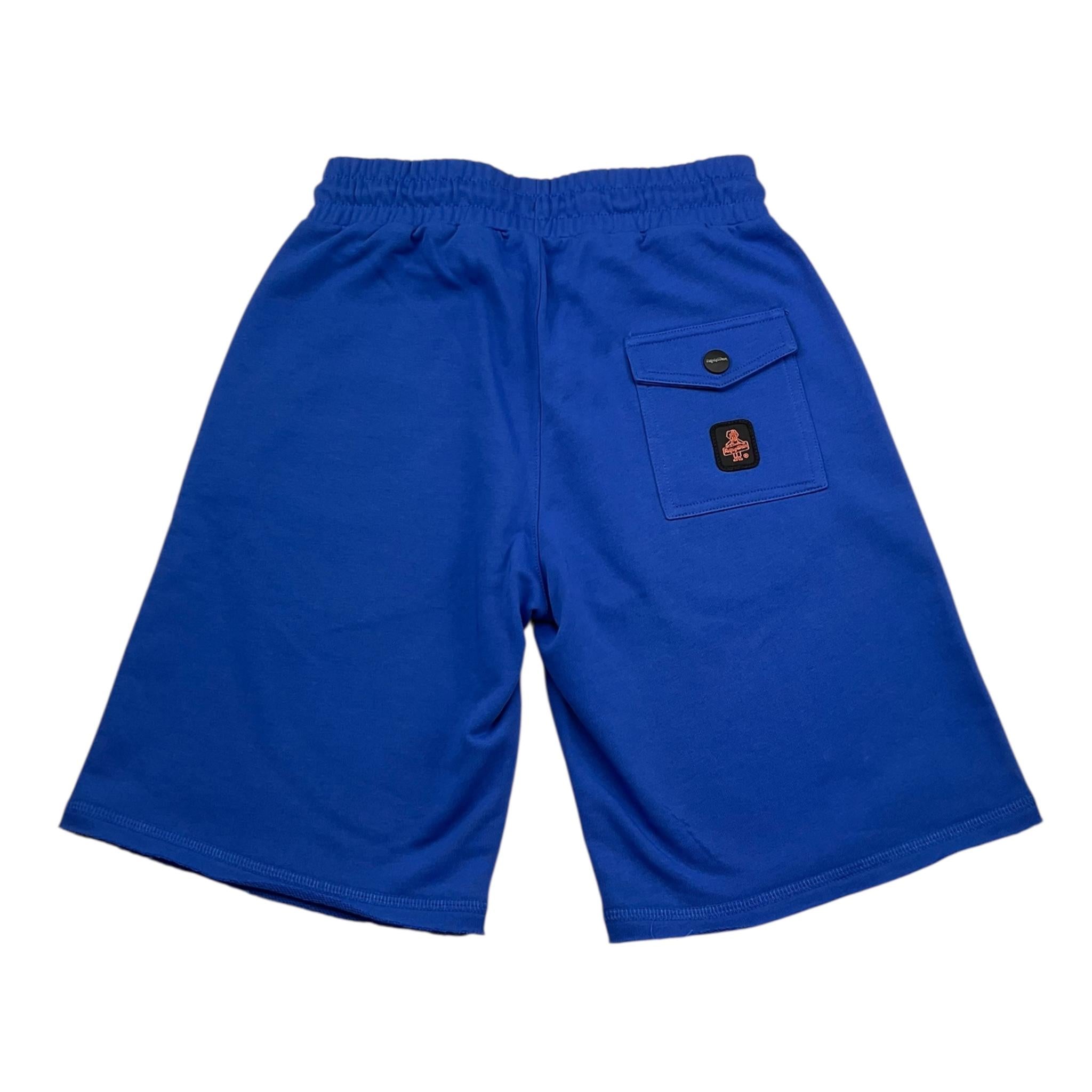 Refrigiwear Bermuda In Felpa Tinta Unita con Logo per Bambino 112PRMJS25 BLU REFRIGIWEAR 