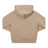 Msgm Felpa Chiusa con Cappuccio Tinta Unita con Stampa per Bambina J02025 BEIGE MSGM 