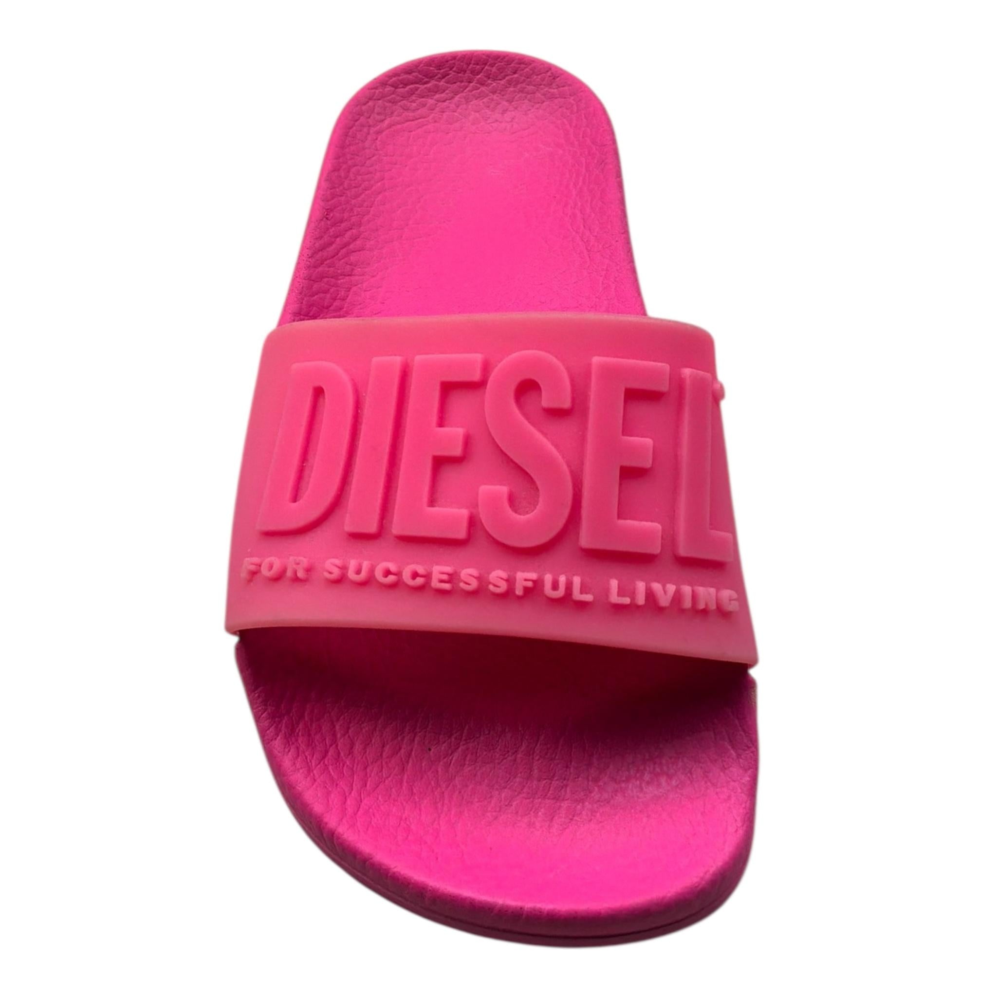 Diesel Ciabatta Tinta Unita con Logo per Bambina CIABF FUXIA DIESEL 