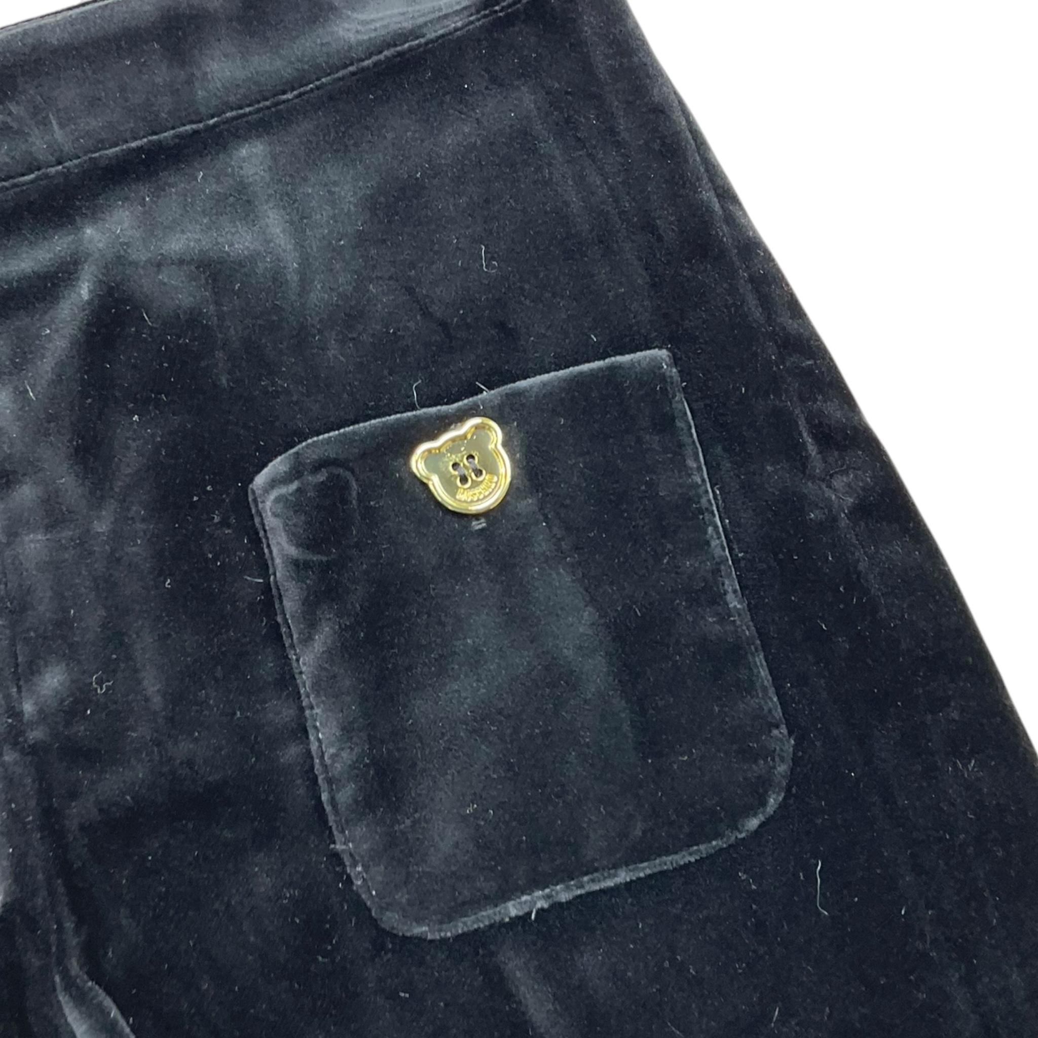 MOSCHINO short tinta unita in velluto Nero per Bambina HDQ01V NERO MOSCHINO 