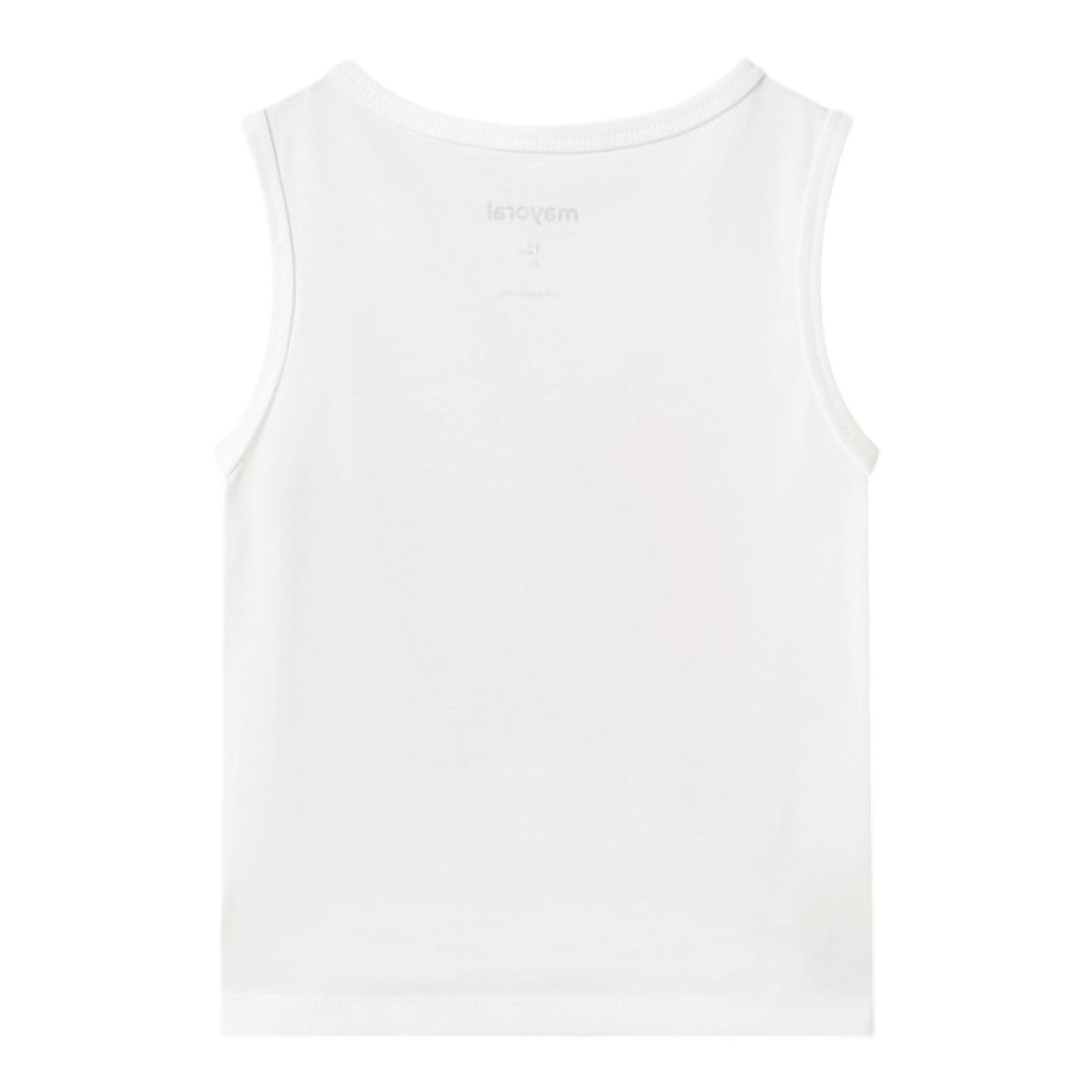 Mayoral Canotta Girocollo Tinta Unita con Stampa per Neonato 1069 BIANCO MAYORAL 