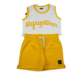 Refrigiwear Completo 2 Pezzi Top-Short per Bambina RG1471W25X BIANCO/GIALLO REFRIGIWEAR 