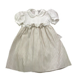 Colibri Abito Mezza Manica Bicolore con Fantasia A Righe per Neonata 4ATCTCP5F BIANCO/BEIGE COLIBRI 