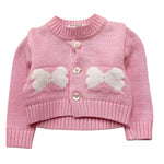 I Delfi Cardigan Tinta Unita con Stamoa per Neonata 25P5051 ROSA I DELFI 