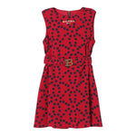 Balmain Abito Tinta con Cintura E Pois per Bambina BU1C12 ROSSO BALMAIN 