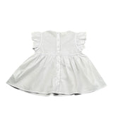 Sarabanda Camicia Tinta Unita con Balze per Neonata 0B358N BIANCO SARABANDA 