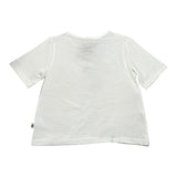 Petit Indi T-Shirt Tinta Unita con Bottone per Bambina SS24BK8308 BIANCO PETIT INDI 