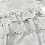 Nanan Pagliaccetto Tinta Unita con Ricami per Neonata E2049403B BIANCO NANAN 