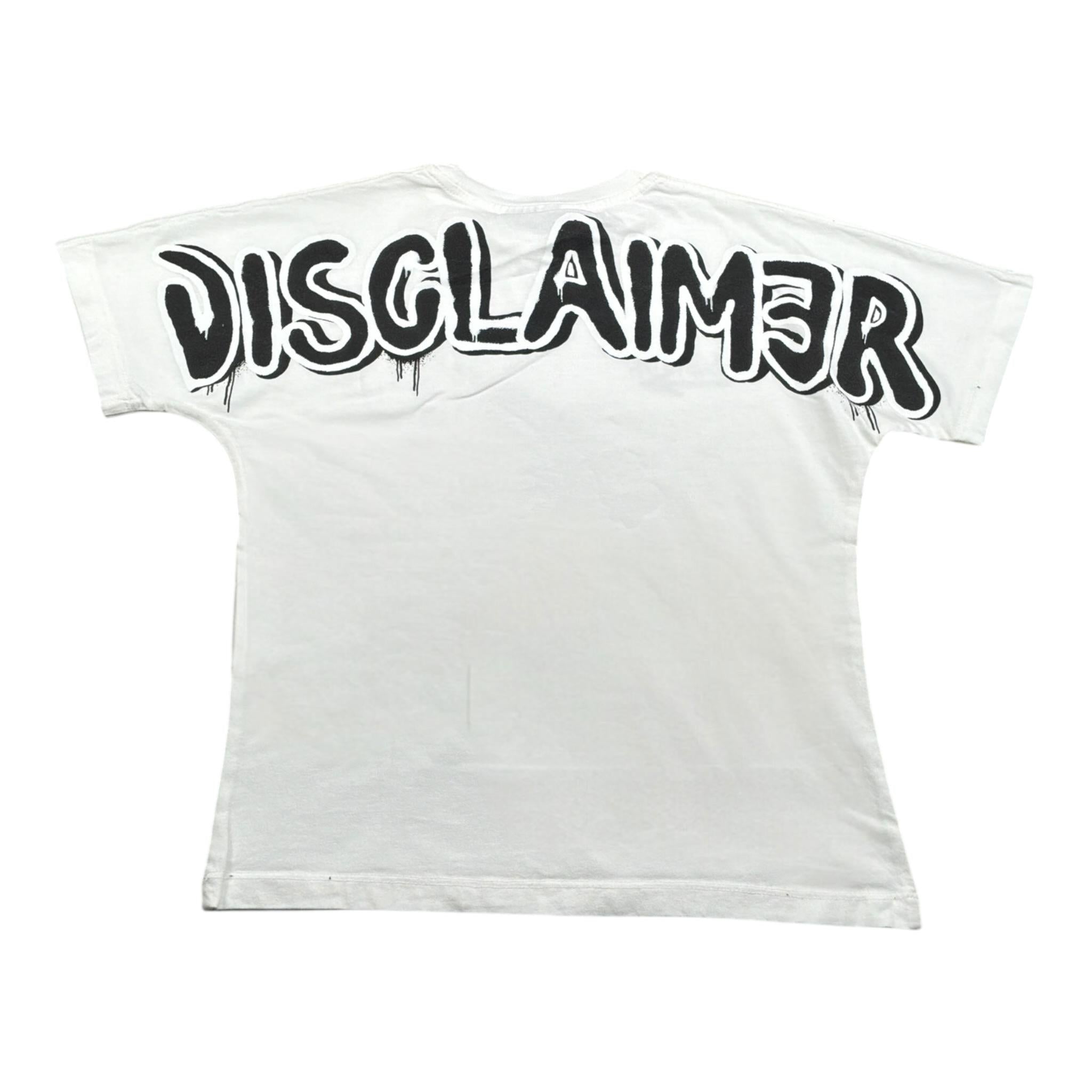 Disclaimer T-Shirt tinta unita con Stampa Bianco per Bambino 23EDK53816 BIANCO DISCLAIMER 