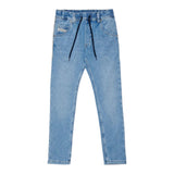 Diesel Jeans Tinta Unita con Elastico In Vita per Bambino 00J3AJ AZZURRO DIESEL 