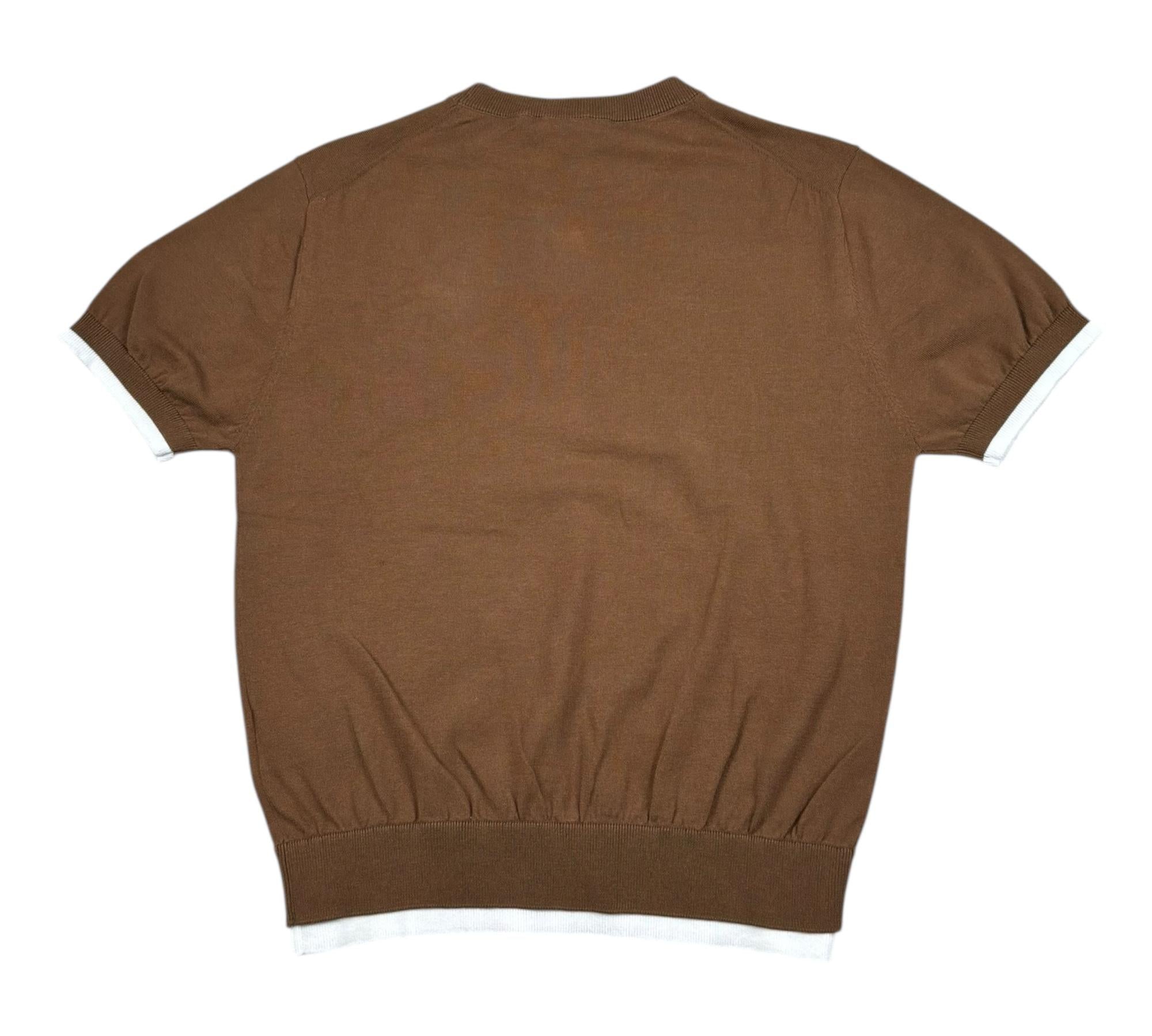 Paolo Pecora T-Shirt Tinta Unita Girocollo per Bambino PP4272 MARRONE PAOLO PECORA 