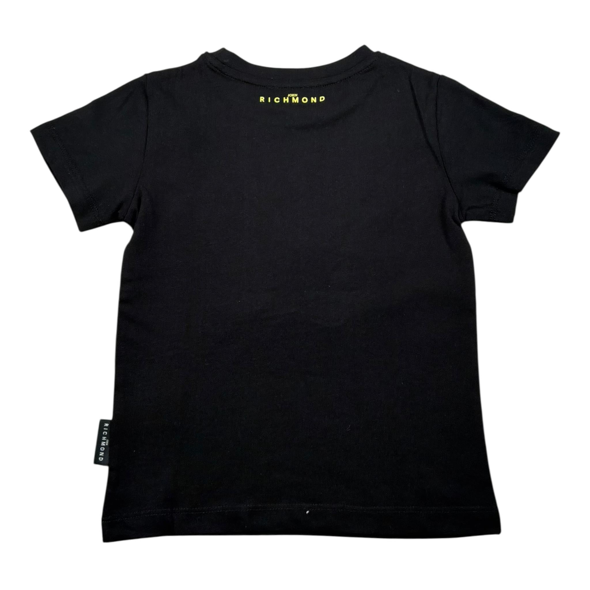 John Richmond T-Shirt Girocollo Tinta Unita con Ricami per Neonato RBP25062TSN NERO JOHN RICHMOND 