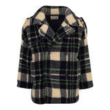 DOU DOU cappotto stampa fantaisa quadri Blu per Bambino DV2P70 BLU DOU DOU 