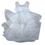 Bella Brilli Abito Cerimonia Tinta Unita con Tulle per Bambina 222 BIANCO BELLA BRILLI 