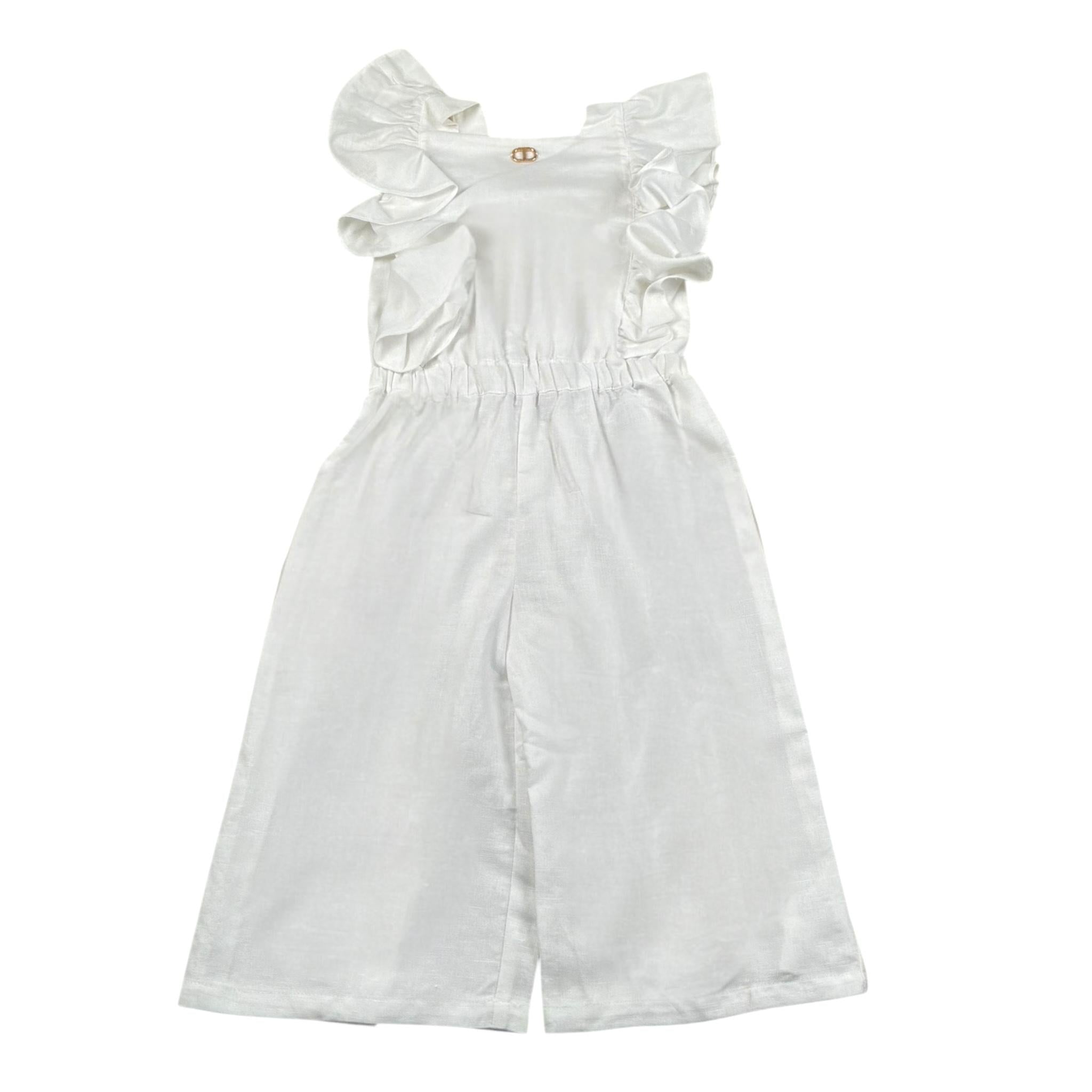 Twinset Tuta Tinta Giromanica Tinta Unita per Neonata 251GJ2405XN BIANCO TWINSET 